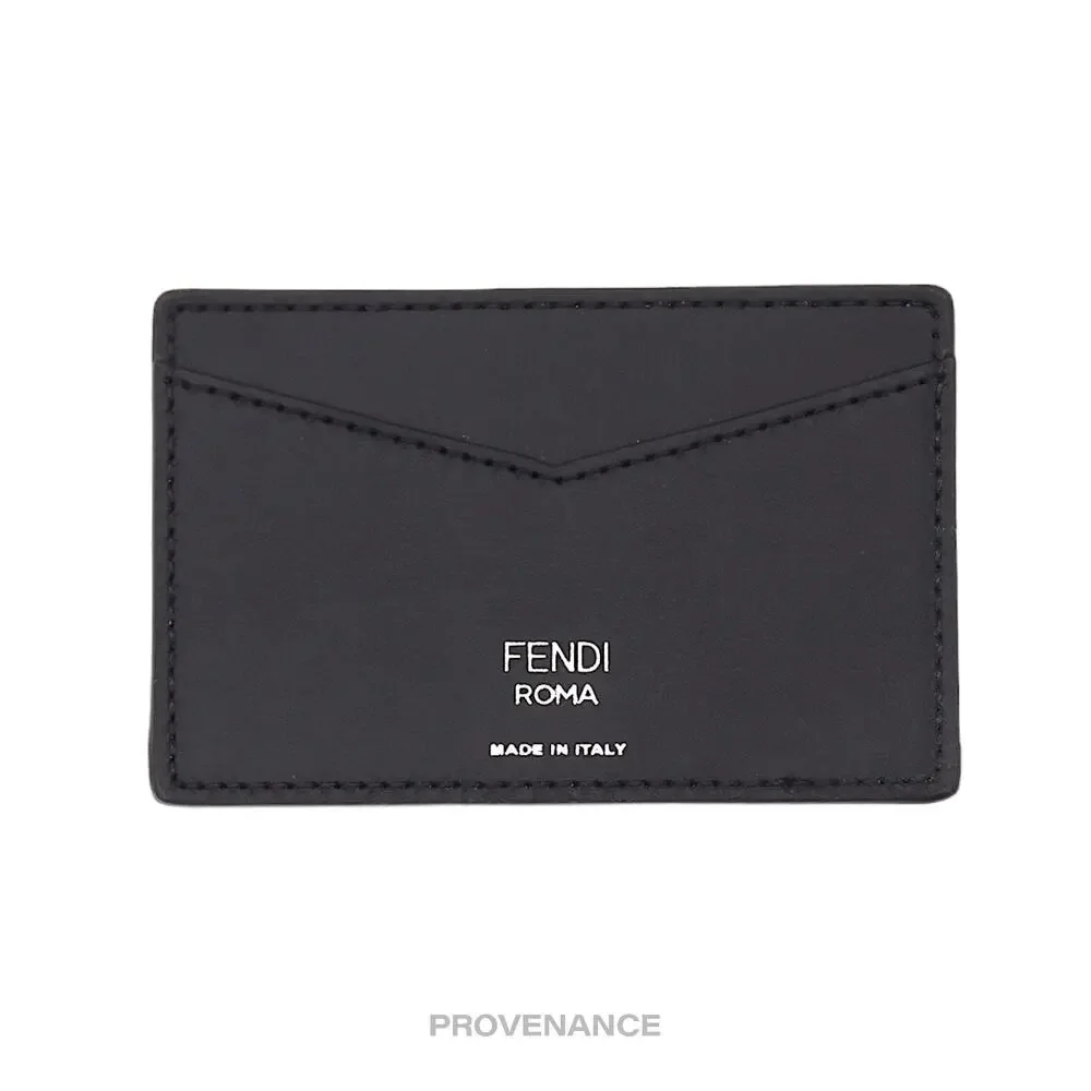 🔴 Fendi Card Holder Wallet NM - FF Zucca Canvas Black